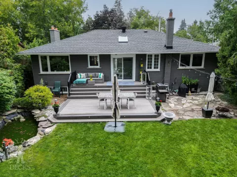 Low deck with lights in trunorth decking