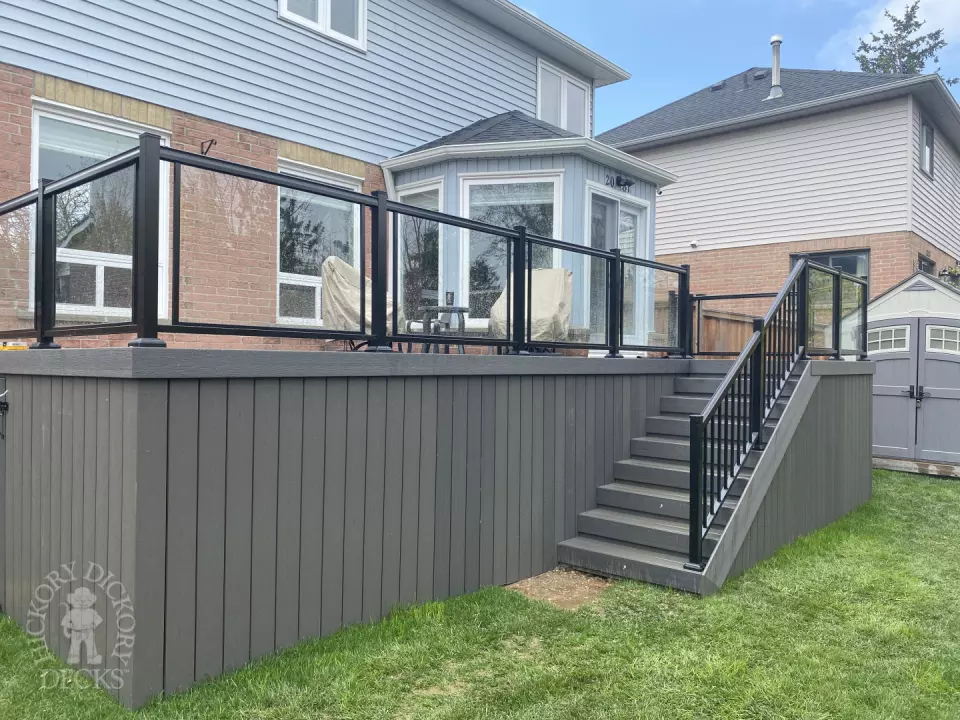 Fiberon deck glass rail Fiberon deck glass rail