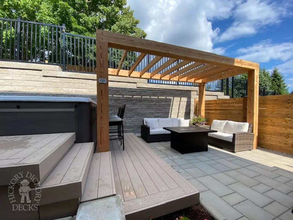 Azek Hot Tub Deck in Kitchener Ontario