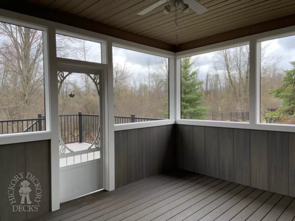 Fiberon deck with sunroom in Ottawa Fiberon deck with sunroom in Ottawa