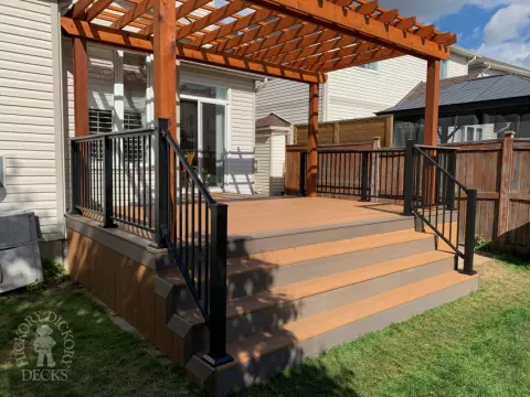 Fiberon Deck with Pergola in Ottawa