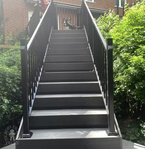 Clubhouse Elevated Deck with Stairs and Aluminum Railing in Mississauga