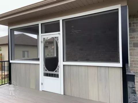 Fiberon deck with sunroom in Ottawa Fiberon deck with sunroom in Ottawa