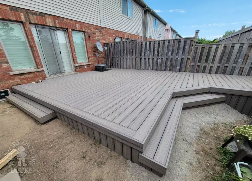 Trex custom deck in Grimsby Ontario