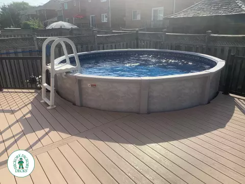 Clubhouse pool deck in Mississauga Clubhouse pool deck in Mississauga