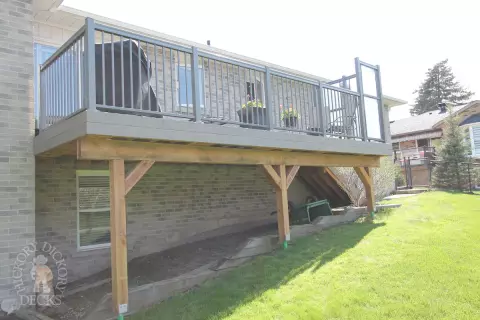 TruNorth High Deck with Privacy Screens in Sharon Ontario TruNorth High Deck with Privacy Screens in Sharon Ontario