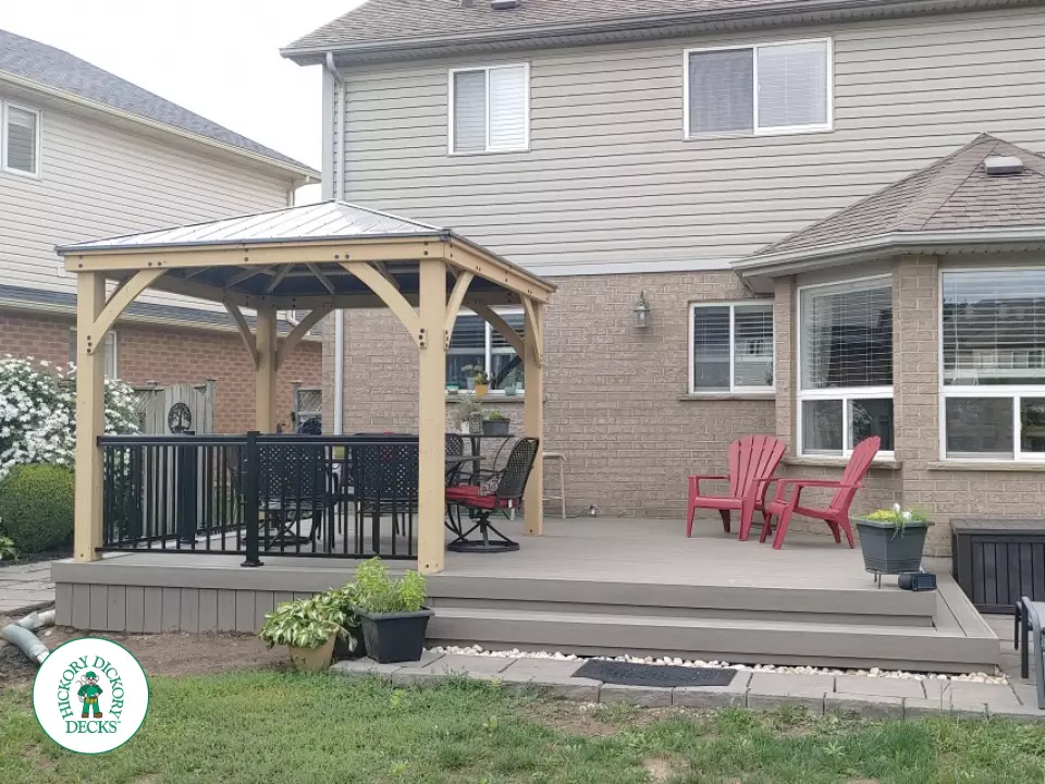 Clubhouse deck with pergola Cambridge