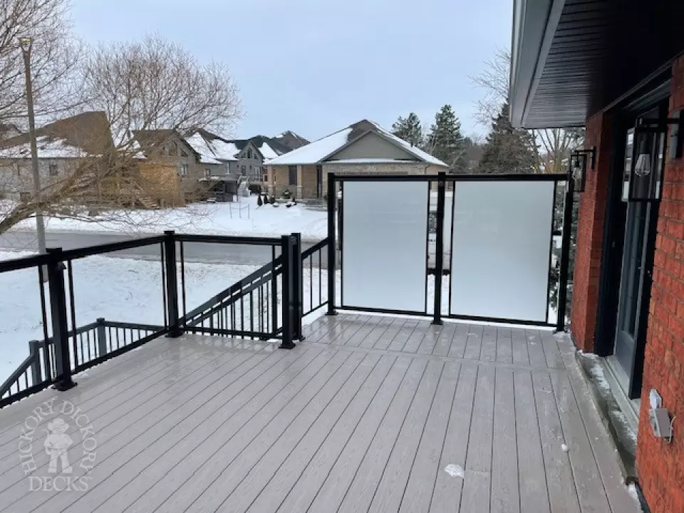 Azek Deck with Glass Rail in Kitchener Ontario