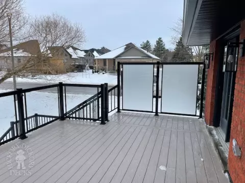Azek Deck with Glass Rail in Kitchener Ontario