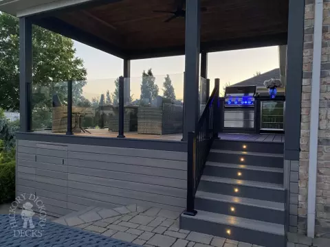 Fiberon Deck with Custom Roof in Ottawa