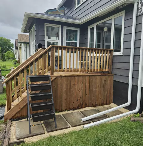 Small Pressure Treated Deck in Winnipeg