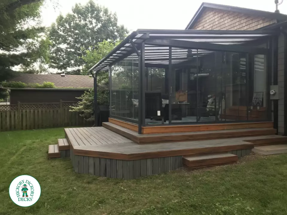 sunroom with armadillo deck