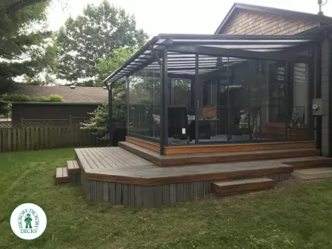 sunroom with armadillo deck