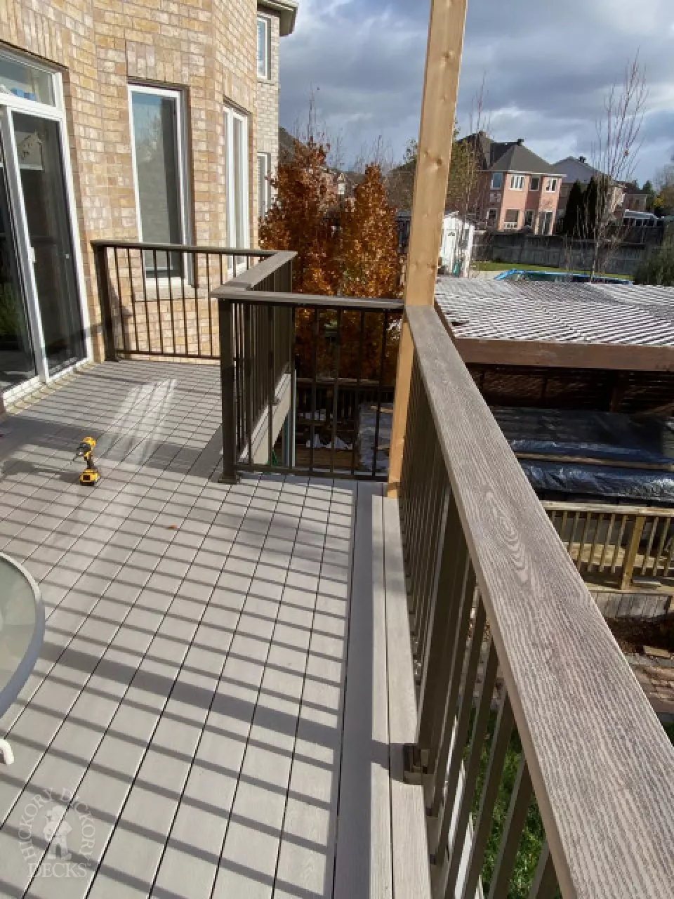 Armadillo high deck with drink rail and pavilion in Aurora