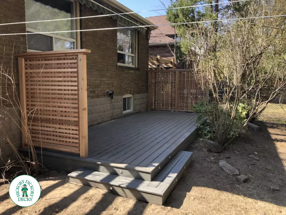 Armadillo low deck with privacy in Etobicoke