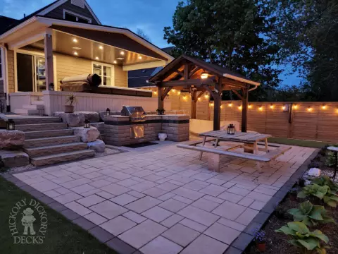 Clubhouse deck with custom roof in Niagara Falls