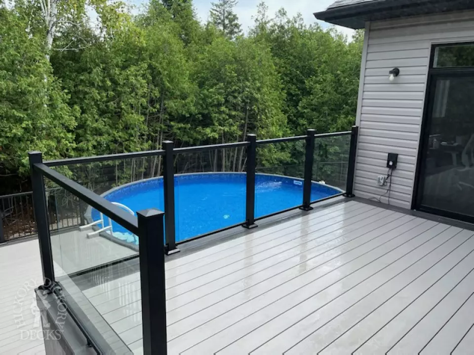 Clubhouse Custom Pool Deck in Kemptville Ontario Clubhouse Custom Pool Deck in Kemptville Ontario