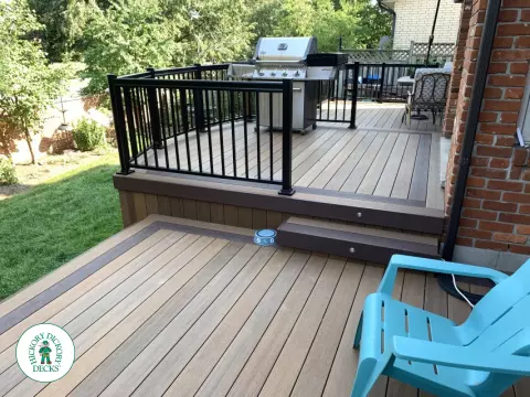Fiberon deck with aluminum railings in Stoney Creek Fiberon deck with aluminum railings in Stoney Creek