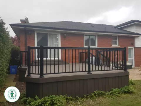 Clubhouse Deck with Aluminum Railing in Hamilton Mountain