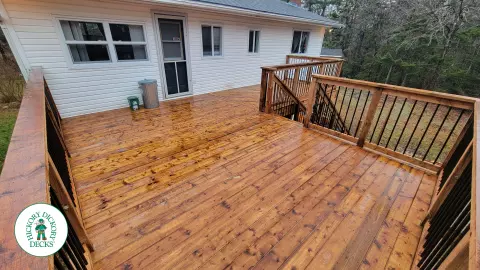 Pressure treated high deck in Dartmouth