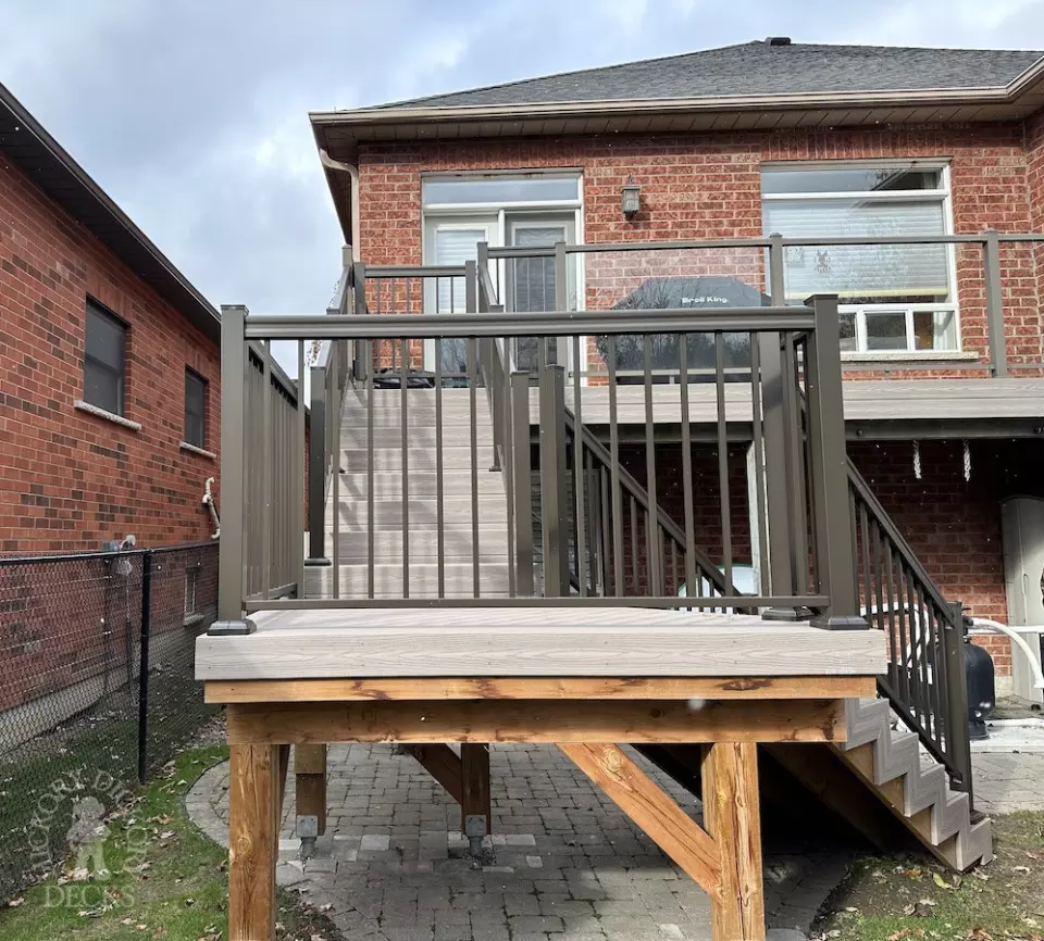 Fiberon Pool Deck with Glass Rail in Newmarket