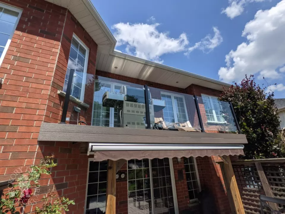 Fiberon deck resurface glass rail Cambridge Fiberon deck resurface glass rail Cambridge