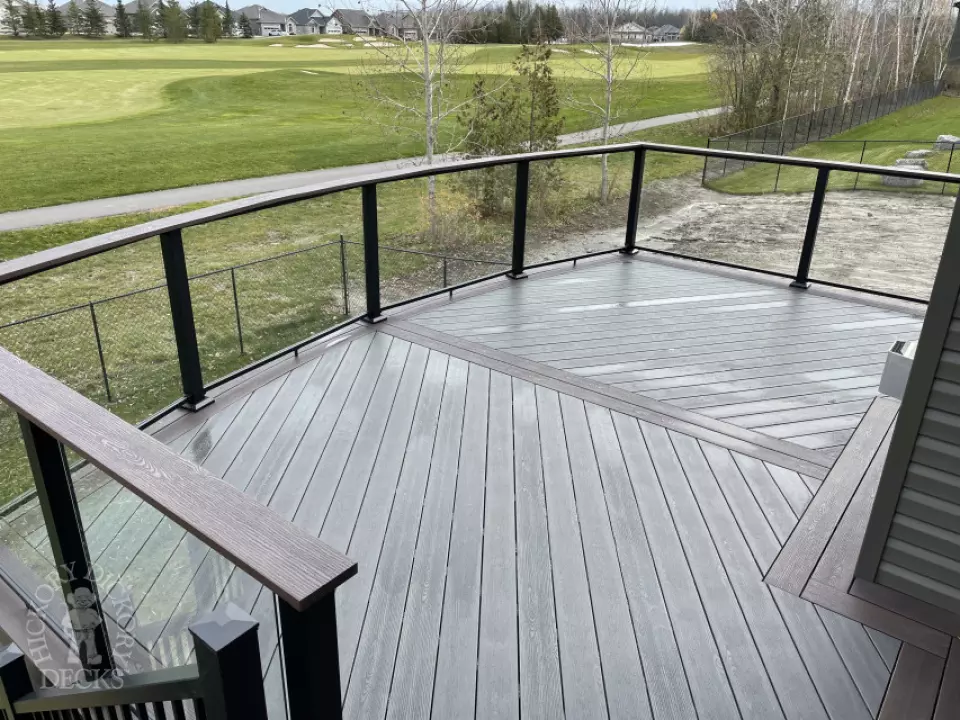 Clubhouse Deck in Kempville with glass rails Clubhouse Deck in Kempville with glass rails