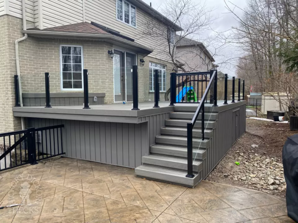 Timbertech Deck with Glass Rail in Waterloo Timbertech Deck with Glass Rail in Waterloo