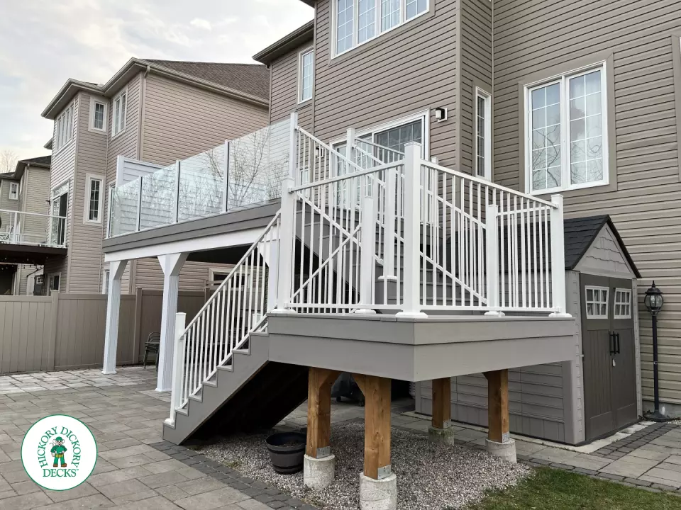 Clubhouse High Deck with Glass Rail and Privacy in Ottawa