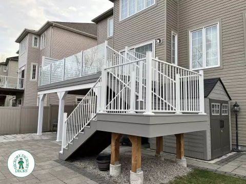 Clubhouse High Deck with Glass Rail and Privacy in Ottawa