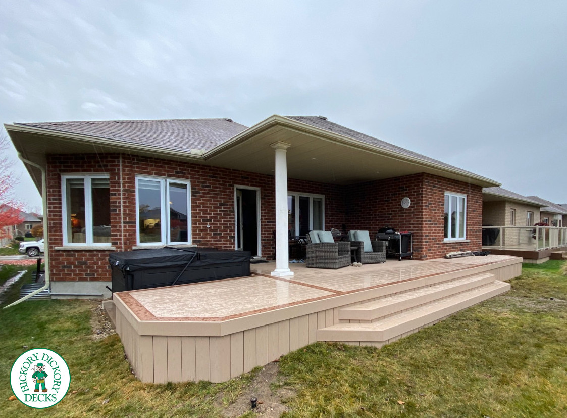 Hot Tub Azek Deck in New Hamburg Ontario