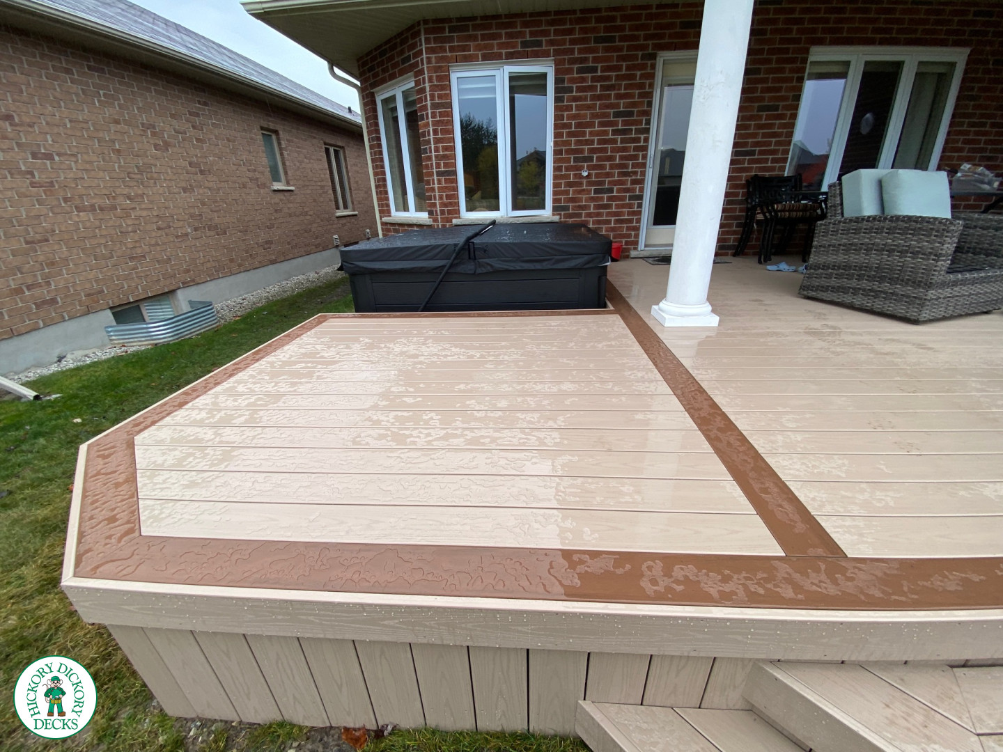 Hot Tub Azek Deck in New Hamburg Ontario