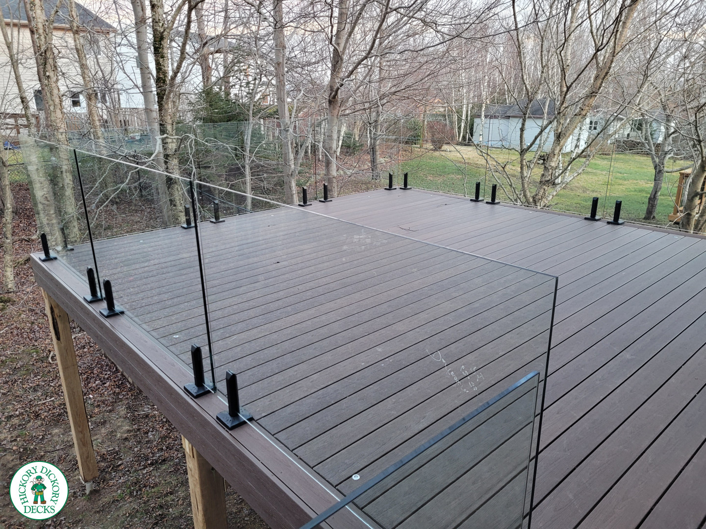 Fiberon deck with invisirail glass in Dartmouth Nova Scotia