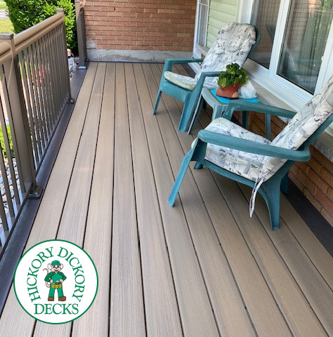 Fiberon Front Porch with Aluminum Railing in St. Catharines