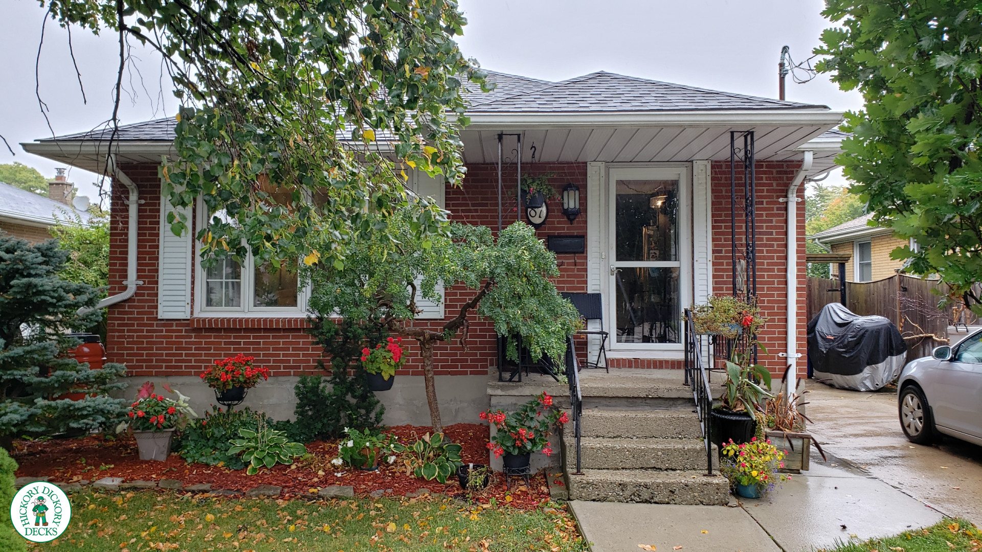 Clubhouse porch with aluminum railing in Sarnia