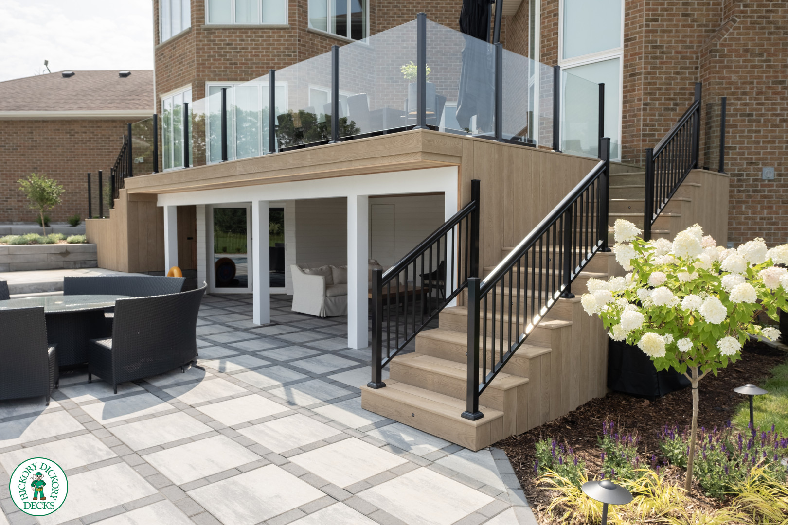 Millboard Pool Walkout Deck in Golden Oak
