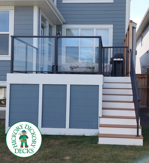 Fiberon deck Calgary privacy glass railing