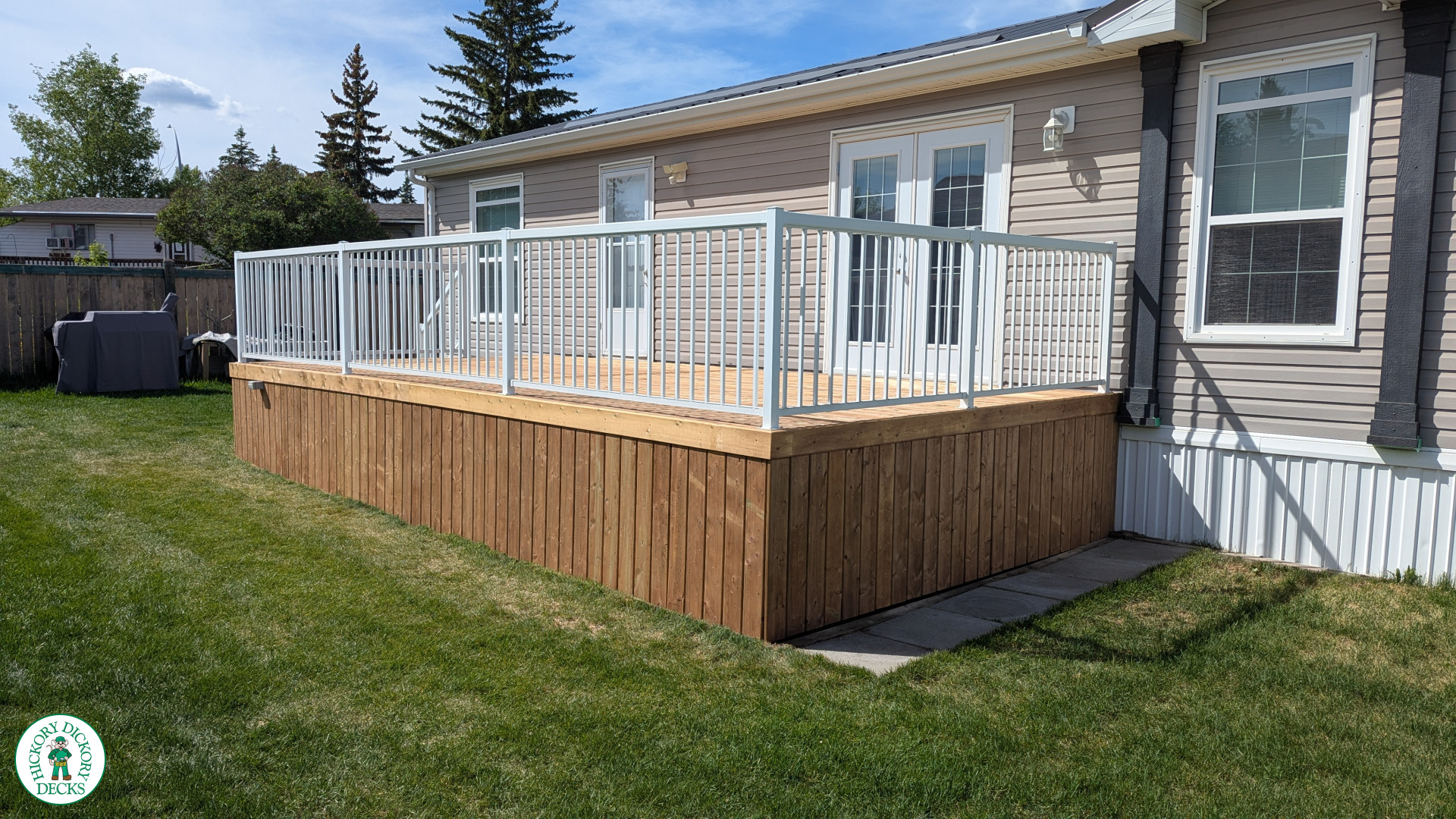 Pressure Treated wood deck in Edmonton