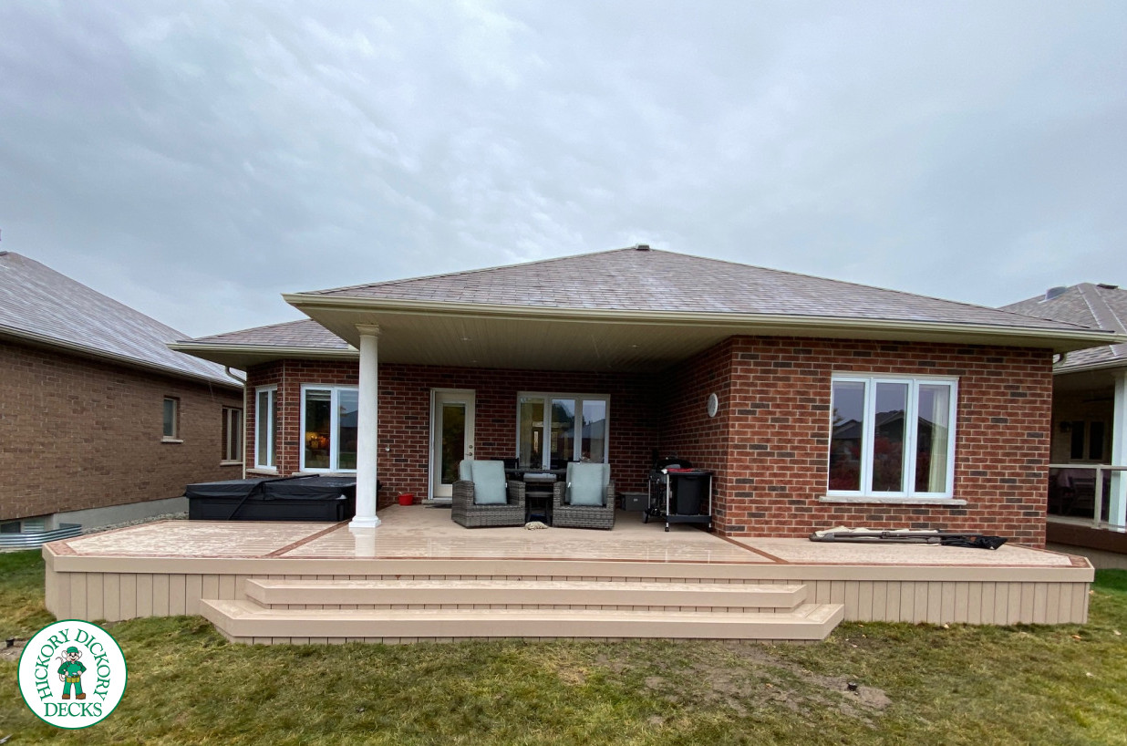 Hot Tub Azek Deck in New Hamburg Ontario