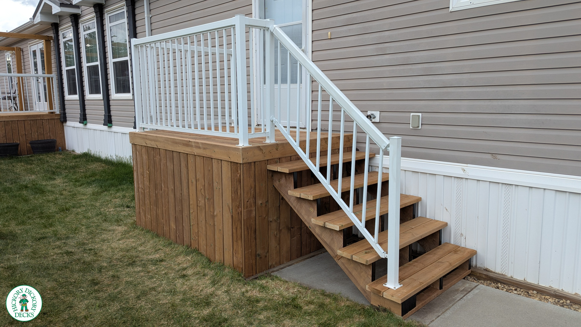 Pressure Treated wood deck in Edmonton