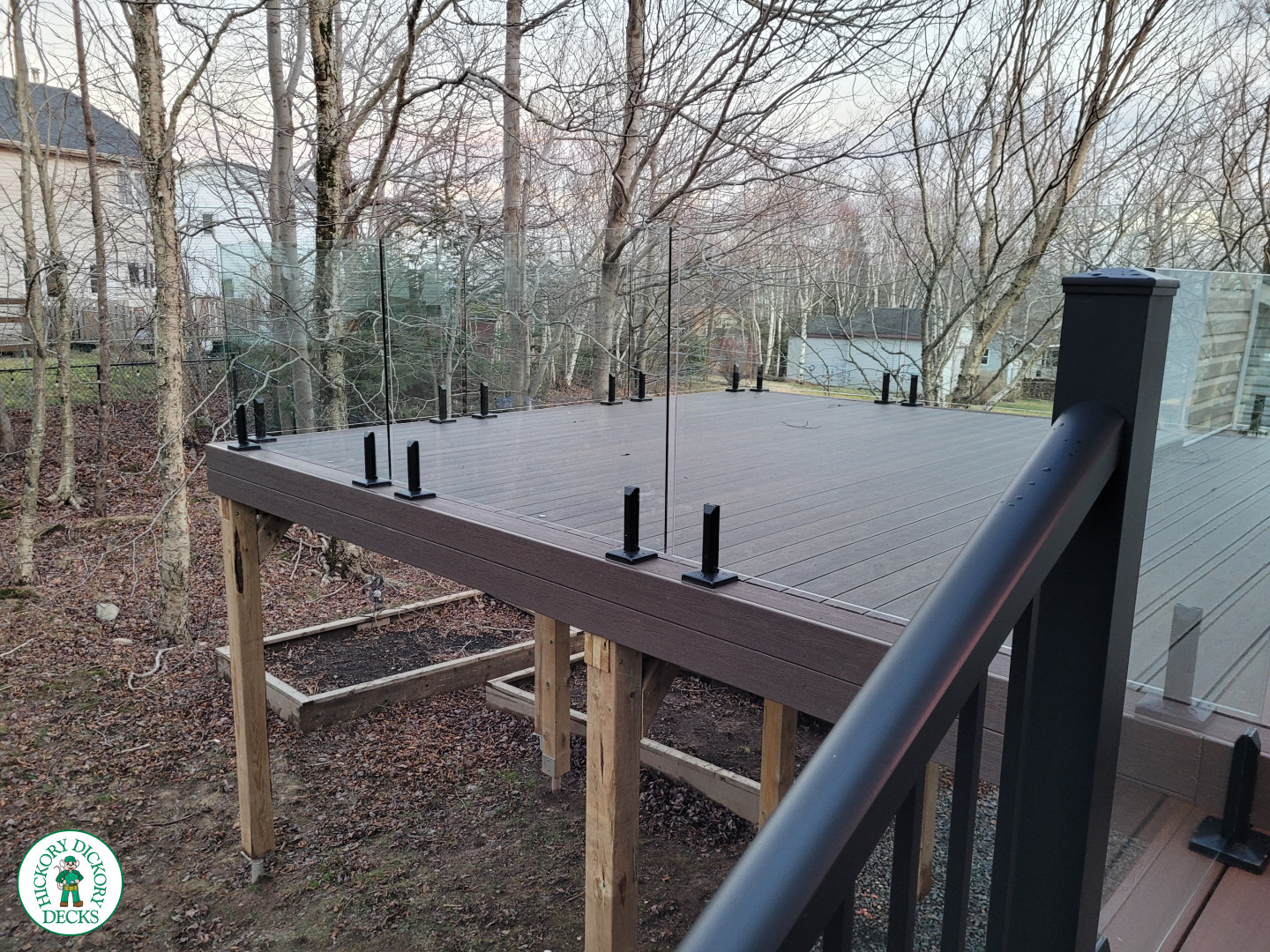Fiberon deck with invisirail glass in Dartmouth Nova Scotia