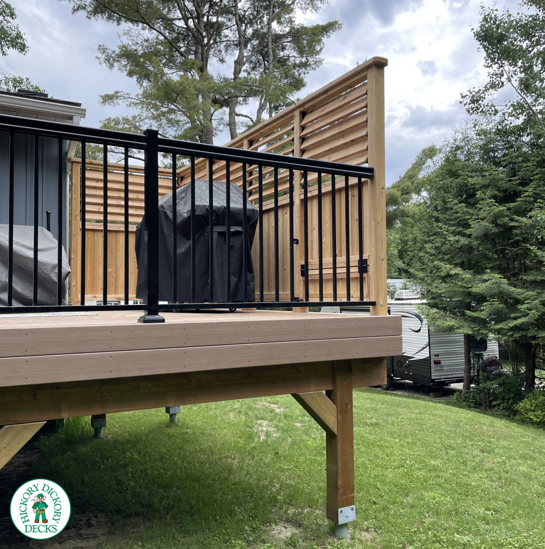 Veka deck with privacy in Bracebridge