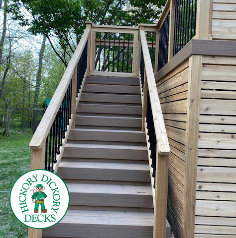 Timbertech deck with storage and Pergola in New Hamburg Ontario