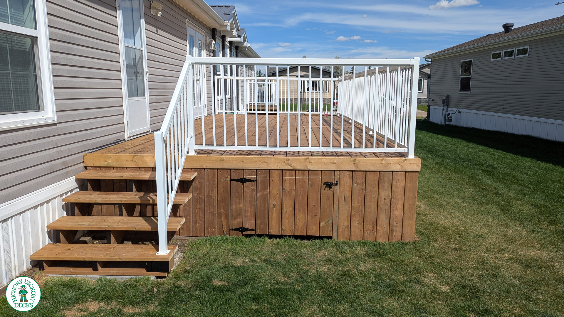 Pressure Treated wood deck in Edmonton